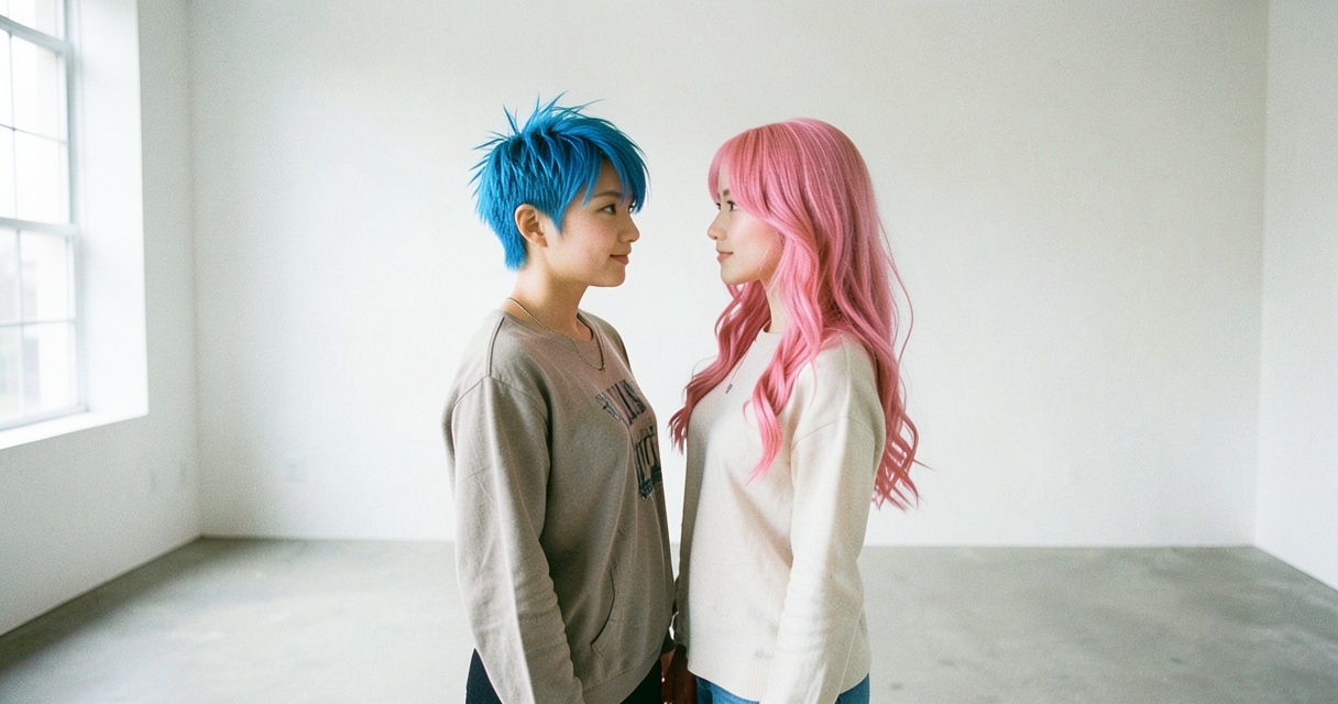 พี่น้องผมสีน้ำเงินกับสีชมพู พันธุกรรมหายไปไหน