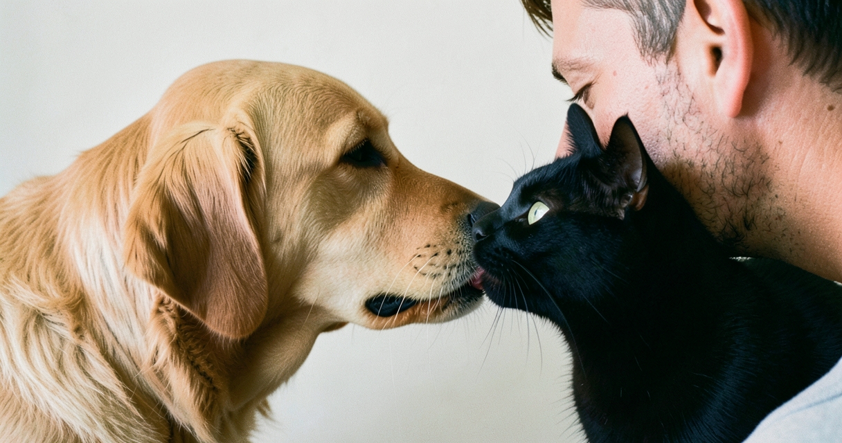¿Por qué perros y gatos te huelen la boca? ¿Es porque te huele mal el aliento?