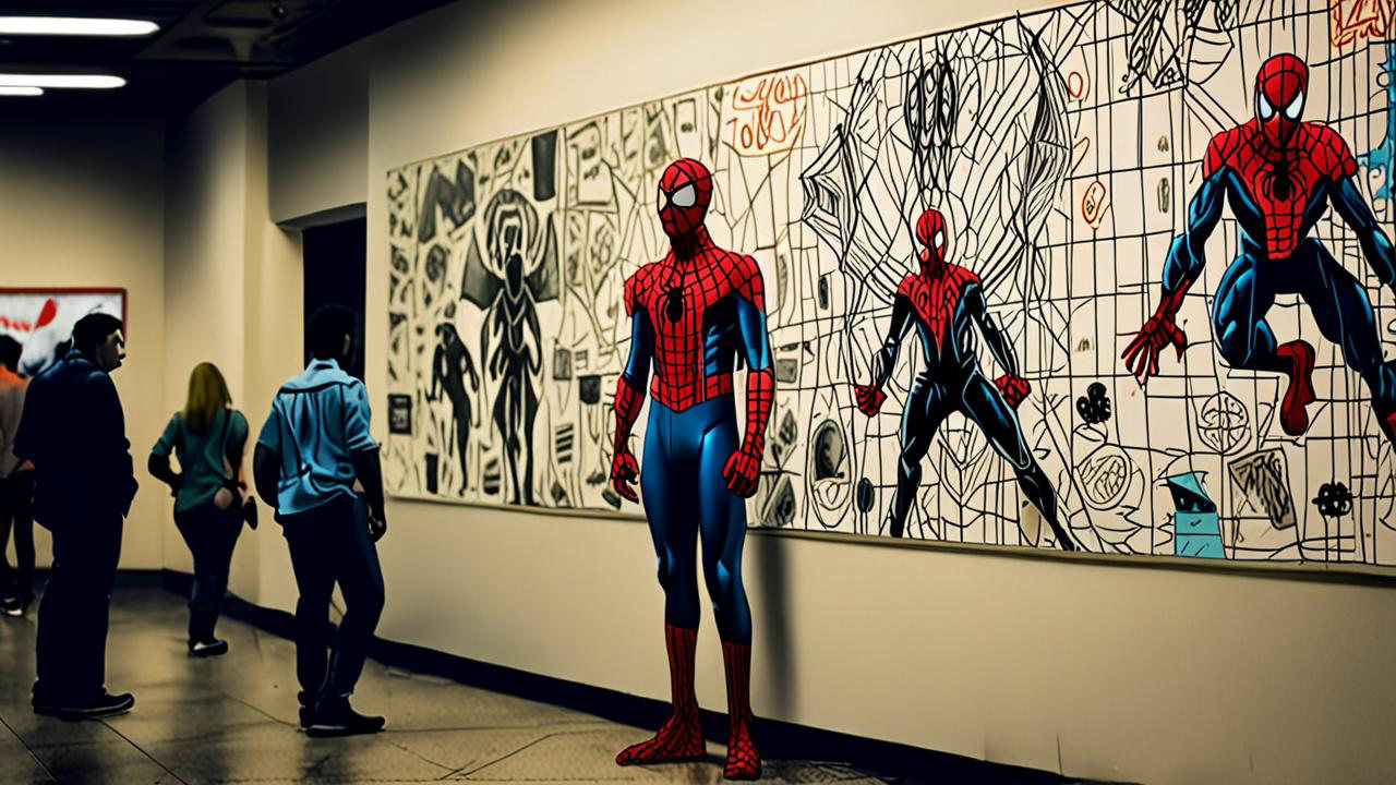 映画館のスパイダーマンが落書きに？ カナダで起きたポスター事件